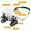 Hands Free Head Magnifying Glasses, Magnifier with Light, 1X, 2X,