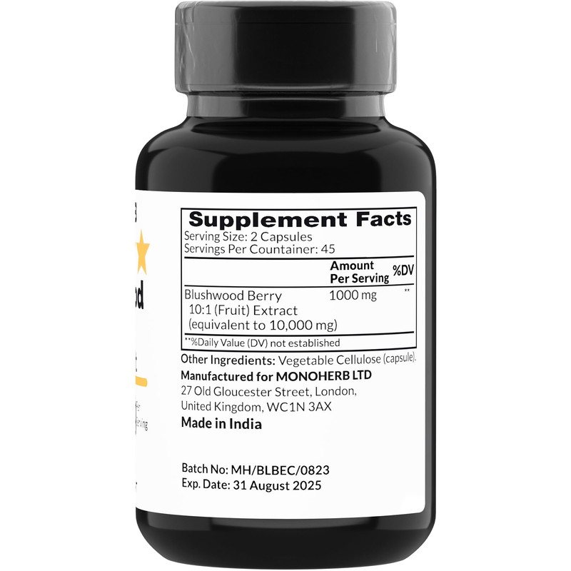 MONOHERB Blushwood Berry Extract 1000 mg - 90 Vegetarian Capsules