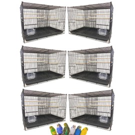 Lot of Breeding Flight Bird Cage for Aviaries Canaries Budgies Finches Lovebird Parakeet (24"x16"x16" Black with Divider)