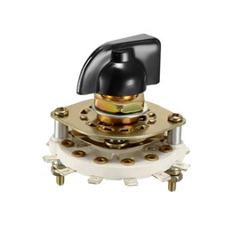 sourcing map 1P10T 1 Pole 10 Position 1 Deck Band Channel Rotary Switch Selector with Plastic Knob