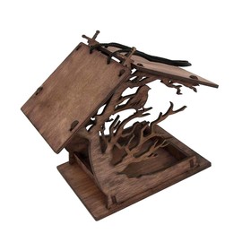 Totority 1 Set Hanging Decorative Bird Feeder Durable Birdhouse for Outdoor Use Easy to Assemble for Wild Birds Garden Accessory