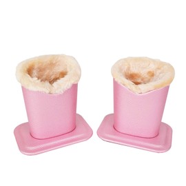 Baitaihem Paquete de 2 fundas protectoras para anteojos con forro de felpa para escritorios o mesitas de noche, Rosado, 4.6"x 3.5"x 4.8"