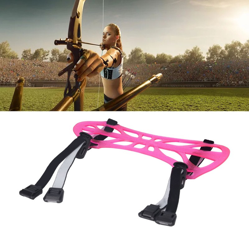 Archery Arm Guard TPE Adjustable Protective 2 Strap Forearm Protector