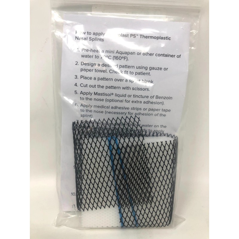 Qfix Lot of 10 Aquaplast PS Thermoplastic Nasal Splint Sheets