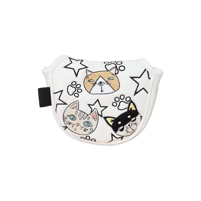 DULLY NA USA CAT DN-PC02 Mallet Putter Cover White