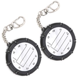 Alomejor 2pcs Score Counter Portable Hub Counter Double Sided 18 Holes Scorer Golf Accessories with Key Chain