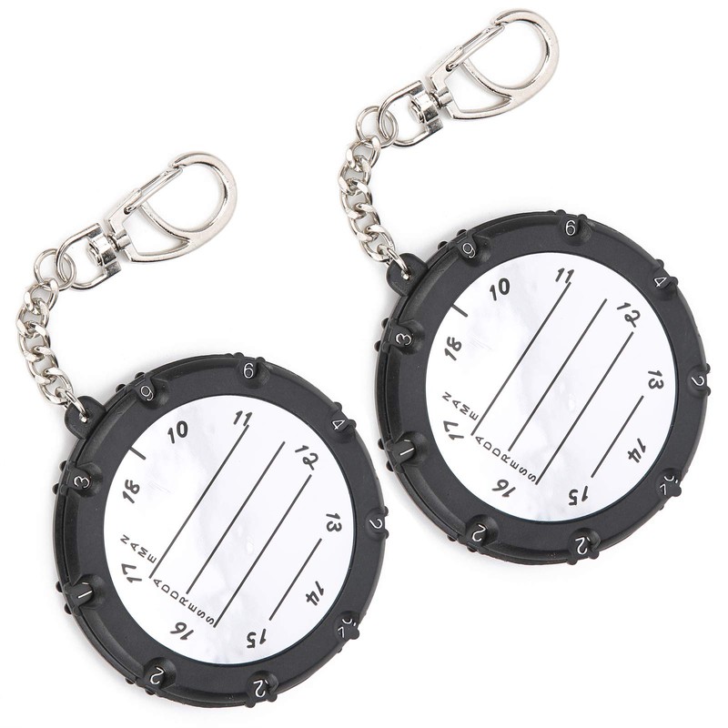 Alomejor 2pcs Score Counter Portable Hub Counter Double Sided 18