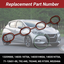 MS 97359 Engine Intake Manifold Gasket Kit Compatible with Nissan Versa March Note Micra Tiida Kicks V-Drive 2009-2020, Replace 792440 13259000 14035-1KT0