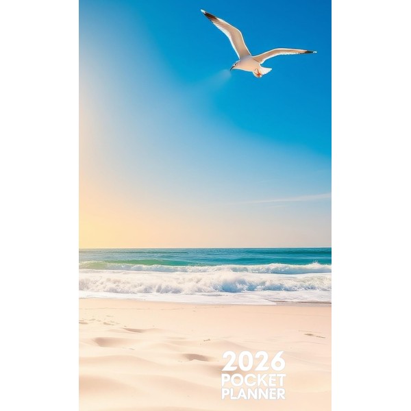 Pocket Planner 2026: Compact 1-Year Monthly Calendar with Holidays for