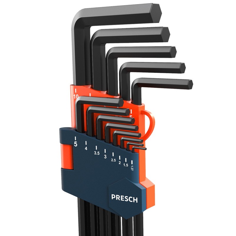 Presch Hex Key Set 13pcs - Metric, Ball Head Hexagon