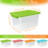 Stackable Storage Bins with Lids, 4 Pack Small Plastic Cubby