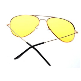 WebDeals - Aviator Silver Mirror or Color Mirror Metal Frame Sunglasses (Gold, Yellow)