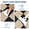GarveeHome Checkered Easy Jute 3x5 Entryway Rug Machine Washable