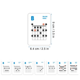 SAVITA 49pcs Guitar Chord and Scale Learning Cards, Guitar Chord Card Beginner Guitar Chord Flash Cards For Acoustic and Electric Learning Practicing Teaching