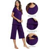 WiWi Pajamas for Women Soft Pajama Sets Short Sleeve Top