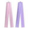 sourcing map 2pcs Folding Straight Ruler 30cm Metric Aluminum Alloy