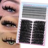 TOOCHUNAG 100D Thick Lash Clusters with 13-21mm Spikes Left&Right Individual