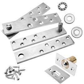 TamBee Hidden Door Hinge Pivot Door Hinge Hardware Heavy Duty Secret Door Hinges Hidden Bookcase Hinges Stainless Steel Invisible Hinge Hardware with Door Ball Catch