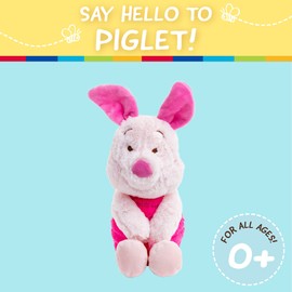 KIDS PREFERRED Baby Winnie The Pooh and Friends Stuffed Animal with Jingle and Crinkle, Piglet 14” 9 inch (Pack of 1)