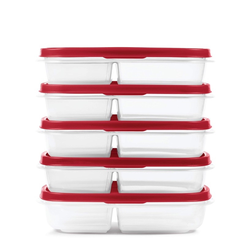 Rubbermaid EasyFindLids Meal Prep Containers 5.1 Cup Red