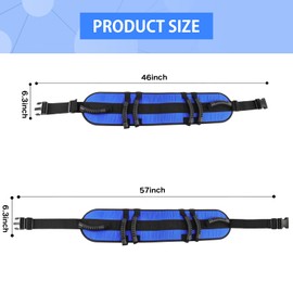 [LOSCHEN] Transfer Gait Belt, Walking Belt with 6 Handles Belt,Mobility Aid for Elderly, Bariatric, Disable People, Hospitals & Home Care (Blue)