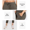 Cosmolle Workout Pants Women with Deep Pockets, 7/8 Stretch Ankle