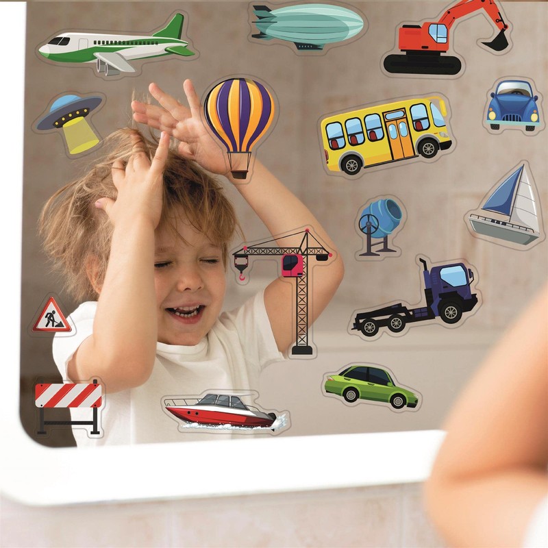 WALPLUS Window Gel Clings for Airplane Thick Gel Window Stickers