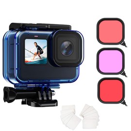 Waterproof Case for Go Pro Hero 13/Hero12 Black/Hero11 Black/Hero10 Black/Hero9 Black,Action Camera,196FT/60M Protective Underwater Diving Housing with Accessories for Hero13/12/11/10/9