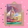 Wee Blue Coo Pirate Map Boys 4th Birthday Card
