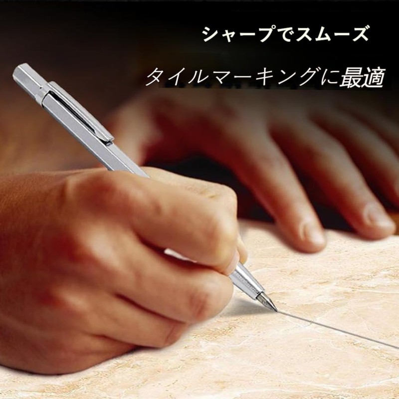 Jikiki Pen, Injuri Needle, Knock Type, Carbide (5 Pieces, Silver