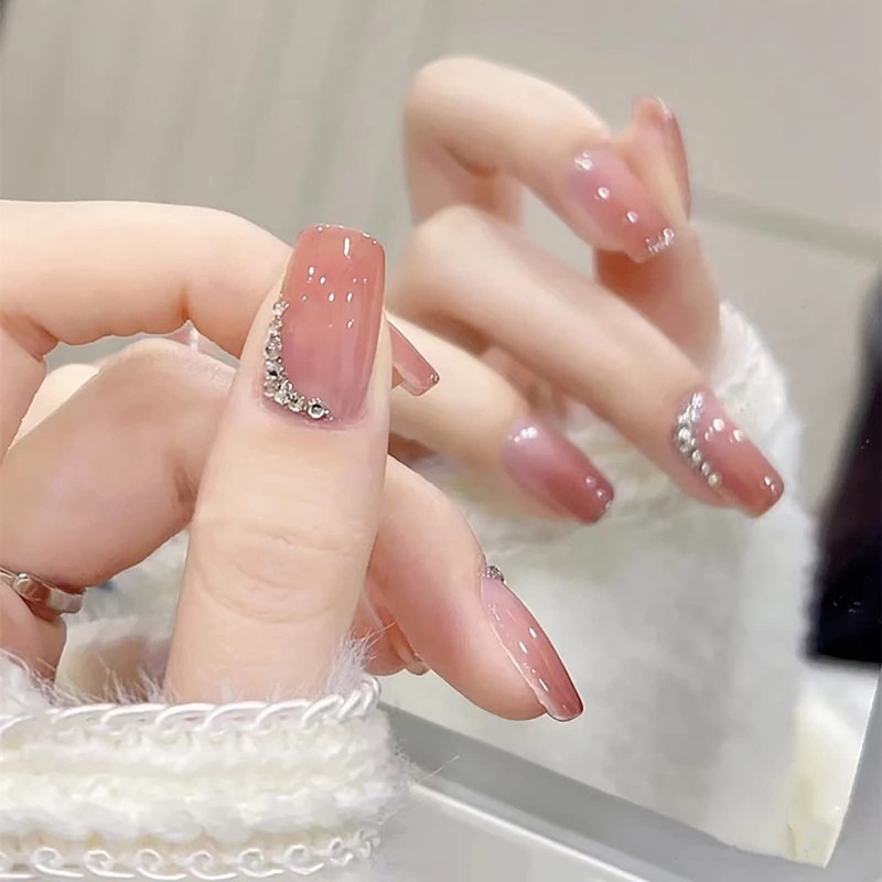 Domiya Z567 Nail Tips, 24 Pieces, Short, Summer, Popular, Japanese