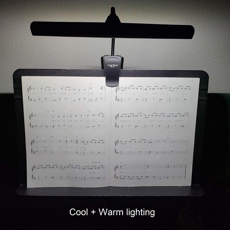 Extra Wide Clip-On Music Stand Orchestra Light- 18 LED Rechargeable