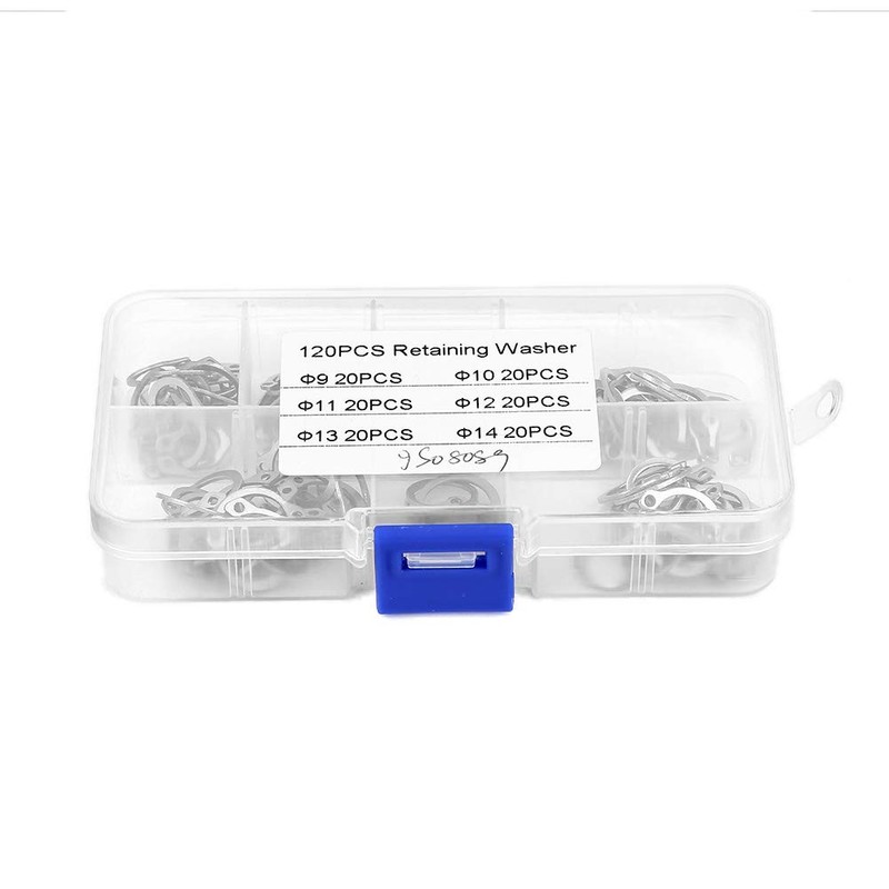 Stainless Steel Snap Retaining Ring Circlip Set 120pcs 9mm 14mm