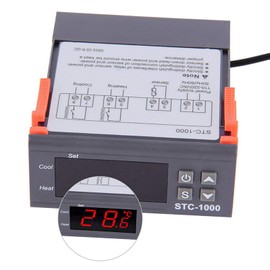 POWERTOOL 220V Temperature Controller Thermostat, Digital Temperature Thermostat STC-1000 Controller -50℃~110℃ Heating Cooling