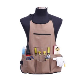 LIKPOJA Multi-function Waterproof Garden Aprons Gardening Tool Apron With Pockets Greenhouse Gifts for Gardeners Women Men A