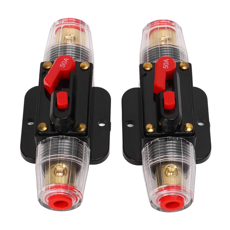 12‑24V Inline Circuit Breaker with Manual Reset Fuse Holder Battery