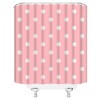 AYDSMYD Polka Dot Shower Curtain Pink White Geometric Polka Dot