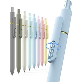 8 bolgrafos de tinta de gel, punta fina de 0.027 pulgadas para escritura suave, estticos, negros, secado rpido, larga duracin, bonitos suministros de 