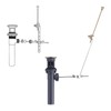 Bathroom Sink Drain with Lift Rod, Brushed Gold Sink Drain