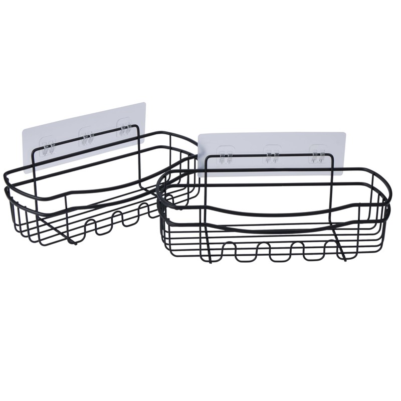 Bath Bliss Adhesive Shower Caddy Organizer | 5 Piece Set