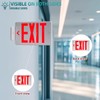ENJVVS Red Dual-Sided LED Emergency Exit Sign with Battery Backup,UL