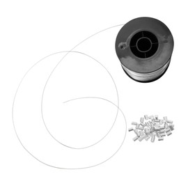 Totority 1Set Nylon Fishing Wire with Aluminum Crimping Sleeves Clear Fishing Line for DIY Crafts Hanging Decorations and Ornament Projects Durable String Cord