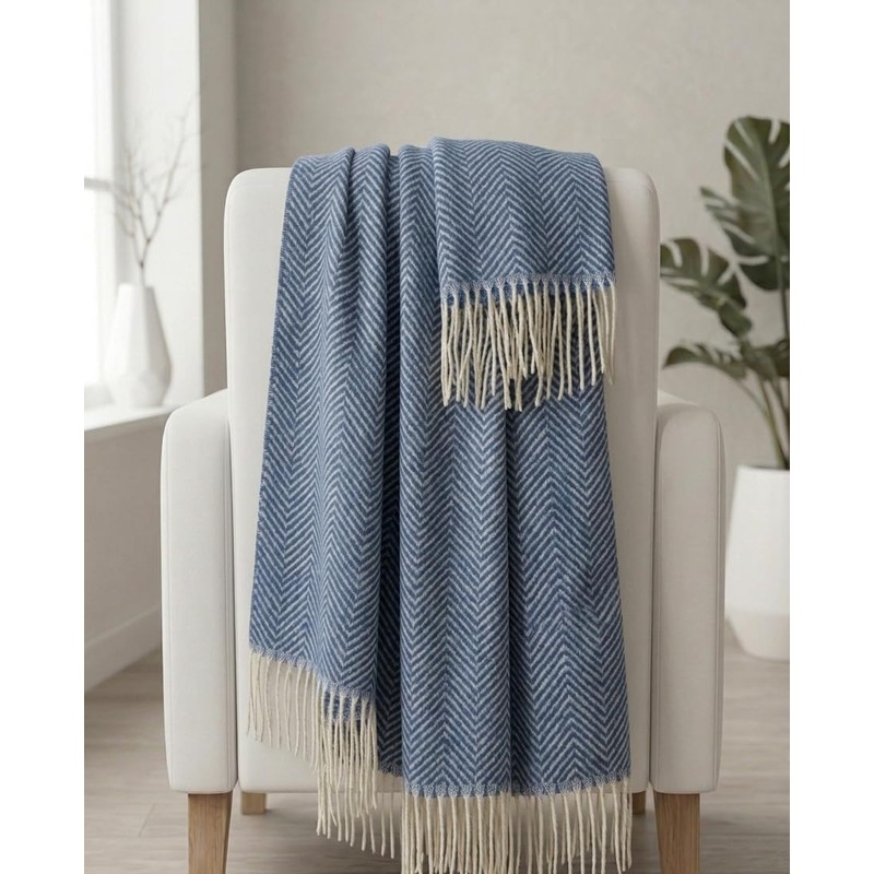STTS International Tirol Wool Blanket, 100% Virgin Wool, Throw, 140