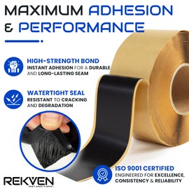 Pond Liner Seam Tape Kit - 60 Feet x 3 Inch - Double Sided Butyl Tape - Bond Seal or Repair EPDM PVC HDPE LDPE RPE LLDPE - Perfect for Small or Large Fish and Koi Ponds Waterfalls and Water Features