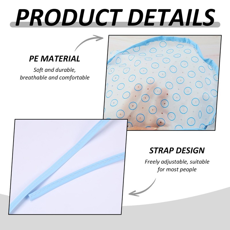 3 Pieces Hair Dye Cap, 3 Pieces Plastic Needles, Self-Contained