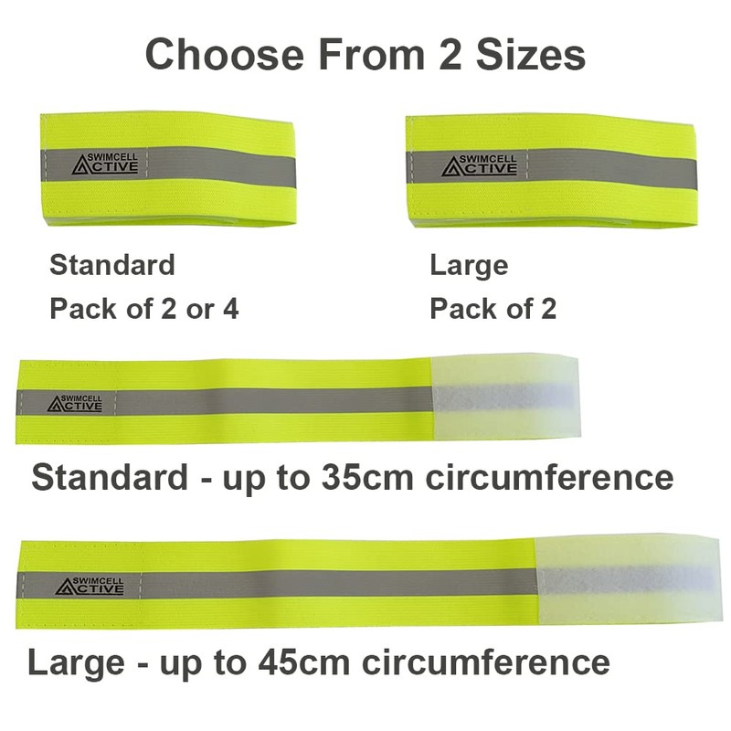 SwimCell High Visibility Reflective Armbands - Reflective Running Gear -