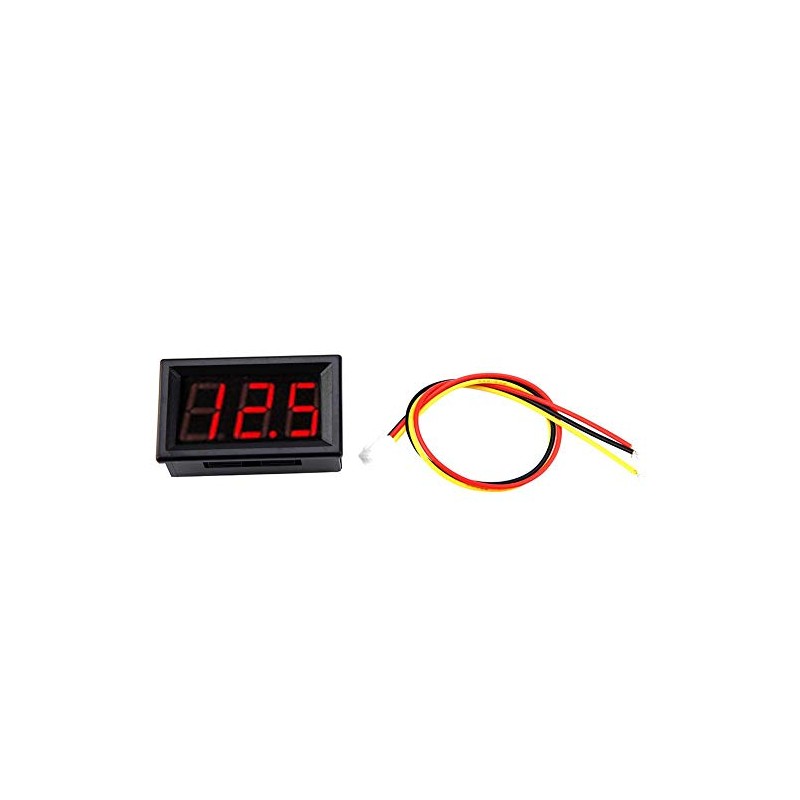 Volt?metro Digital Led 0,56 Pulgadas con Protecci?n Inversa Dc 0-100