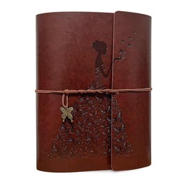 Photo Album Scrapbook 60 Pages Premium Black Paper Memory Book Vintage DIY Leather Cover Photo Book for Kids Graduation Wedding Anniversary Family Travel Birthday Christmas Gifts (Butterfly Girl)