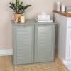 Household Essentials Tilt-out Cabinet Laundry Sorter with Shutter Front, Grey