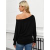 Eniloyal Long Sleeve Women's Off Shoulder Top Batwing Long Sleeve